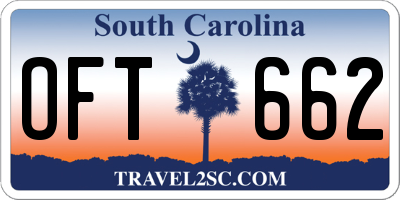 SC license plate OFT662