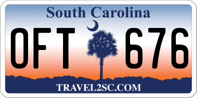 SC license plate OFT676