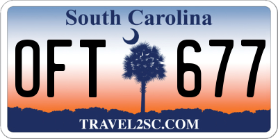 SC license plate OFT677