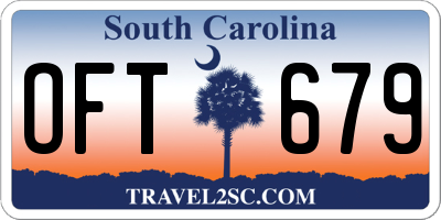 SC license plate OFT679