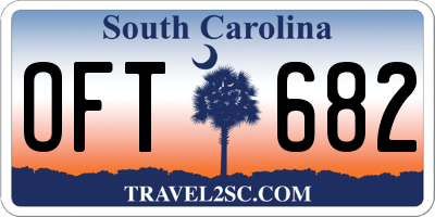 SC license plate OFT682