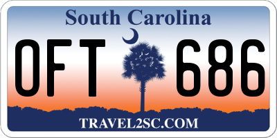 SC license plate OFT686