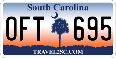 SC license plate OFT695