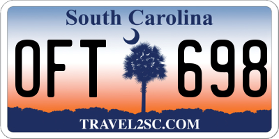 SC license plate OFT698