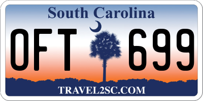 SC license plate OFT699