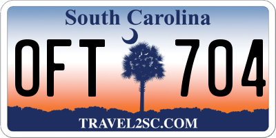 SC license plate OFT704