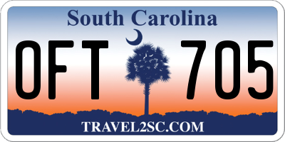 SC license plate OFT705