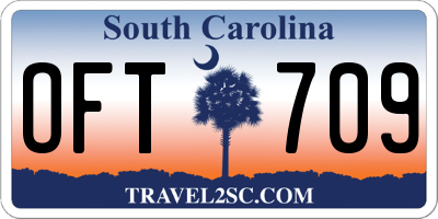SC license plate OFT709