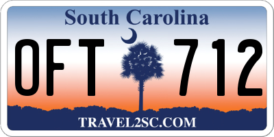 SC license plate OFT712