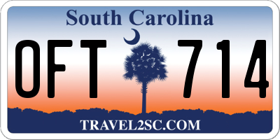 SC license plate OFT714
