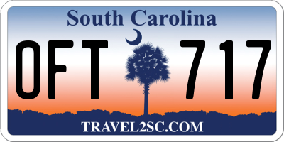 SC license plate OFT717