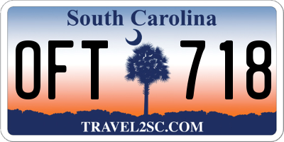 SC license plate OFT718