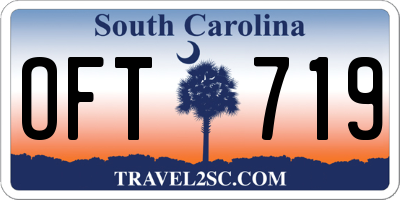 SC license plate OFT719