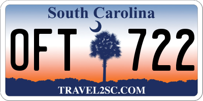SC license plate OFT722