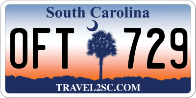 SC license plate OFT729