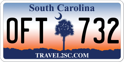 SC license plate OFT732