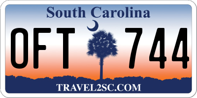 SC license plate OFT744
