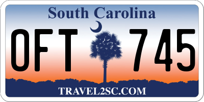 SC license plate OFT745