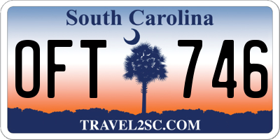 SC license plate OFT746