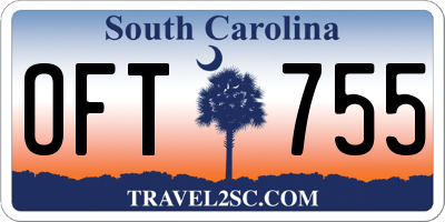 SC license plate OFT755