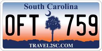 SC license plate OFT759