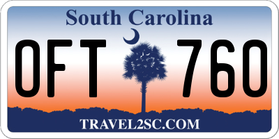 SC license plate OFT760