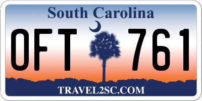 SC license plate OFT761