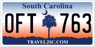 SC license plate OFT763