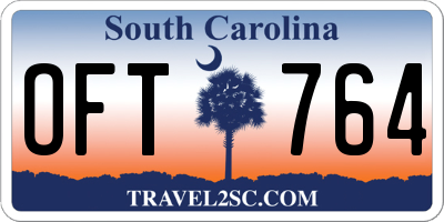 SC license plate OFT764