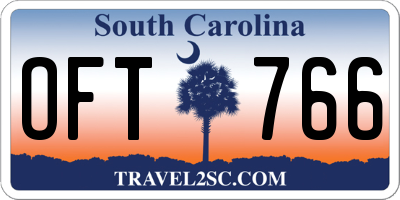 SC license plate OFT766
