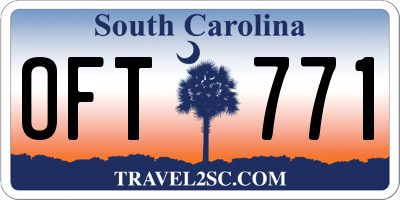 SC license plate OFT771