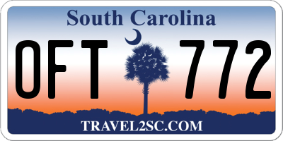 SC license plate OFT772