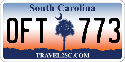 SC license plate OFT773