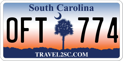 SC license plate OFT774