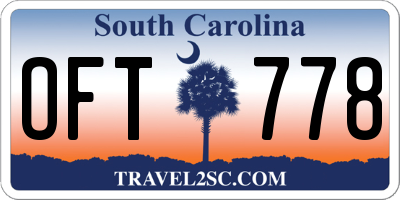SC license plate OFT778
