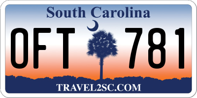 SC license plate OFT781