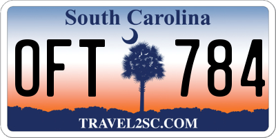 SC license plate OFT784