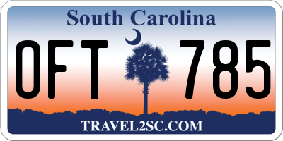 SC license plate OFT785