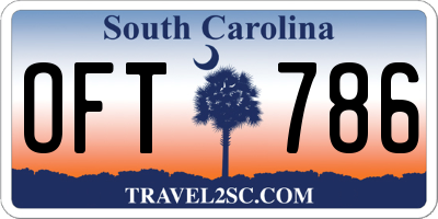 SC license plate OFT786