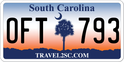 SC license plate OFT793