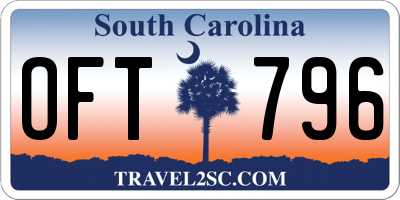 SC license plate OFT796