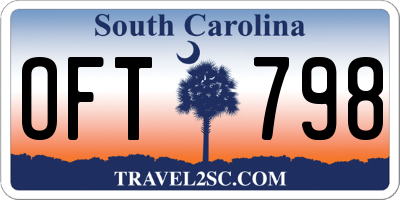 SC license plate OFT798
