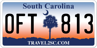 SC license plate OFT813