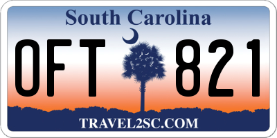 SC license plate OFT821