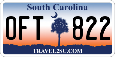 SC license plate OFT822