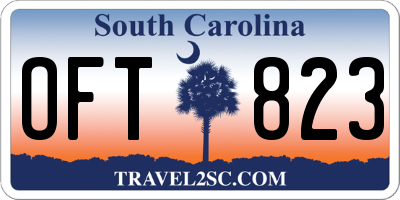SC license plate OFT823