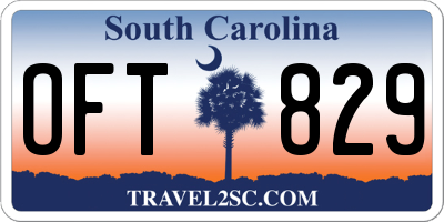 SC license plate OFT829