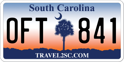 SC license plate OFT841