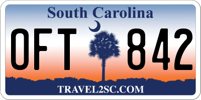 SC license plate OFT842
