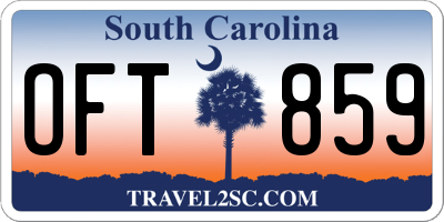 SC license plate OFT859